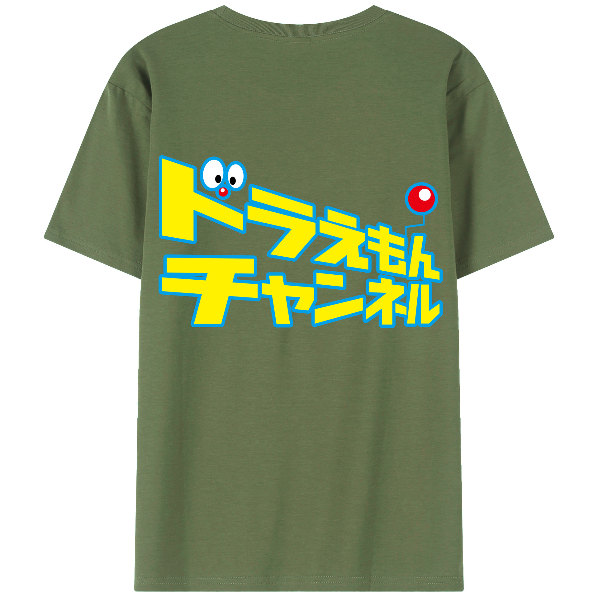 （画像用） ドラえもん Doraemon 綿100％ メンズ半袖Tシャツ（バックプリント） 通気性